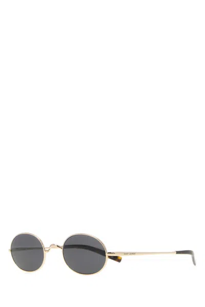 Saint Laurent Gold Metal Sl 948 Sunglasses In Multi