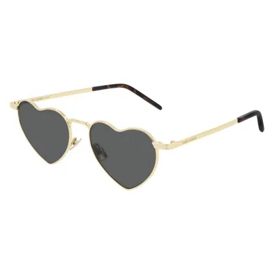 Saint Laurent Gold Metal Sunglasses For Men