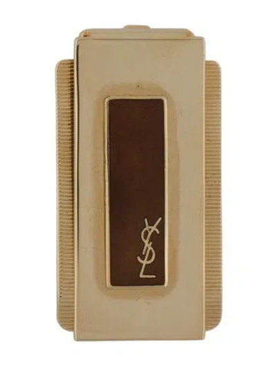 Pre-owned Saint Laurent Gold Money Clip