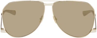 Saint Laurent Gold Sl 690 Dust Sunglasses In 004 Gold