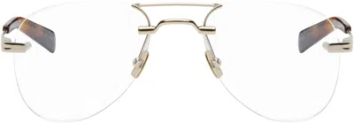 Saint Laurent Gold Sl 745 Glasses In 002 Gold