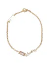 Saint Laurent Gold Tone Rectangular Charm Bijoux In Gold