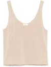 Saint Laurent Golden Beige Knit Tank Top