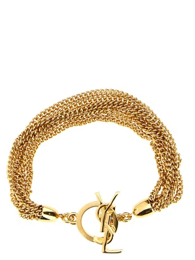 SAINT LAURENT GOLDEN CASSANDRE BRACELET