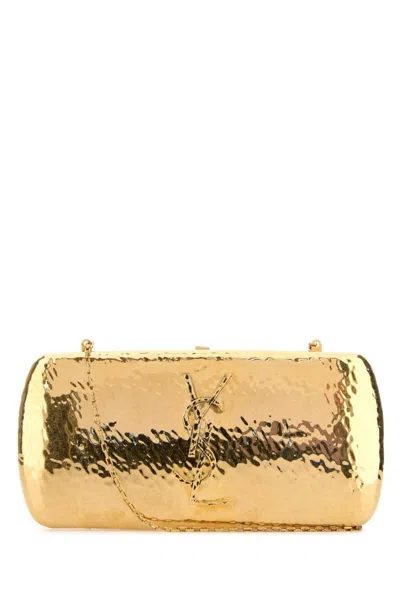 SAINT LAURENT WOMEN GOLDEN CASSANDRE CLUTCH, ONESIZE LUXURY CLUTCHES FOR WOMEN DARVEYS