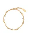 Saint Laurent Cassandre Multi-charm Bracelet In Gold
