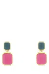 Saint Laurent Golden Octagon Drop Earrings