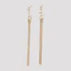 Saint Laurent Cassandre Tassel Pendant Earrings In Golden