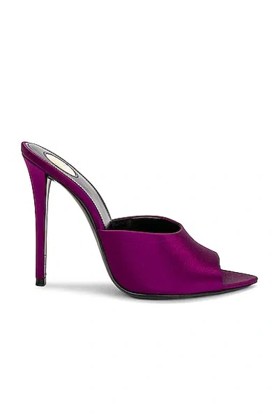 Saint Laurent Goldie Mule Sandal In Cyclamen