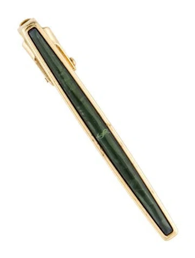Pre-owned Saint Laurent Gold-tone Single Tie Clip