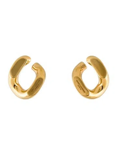 Pre-owned Saint Laurent Gourmet Link Drop Earrings In Multi