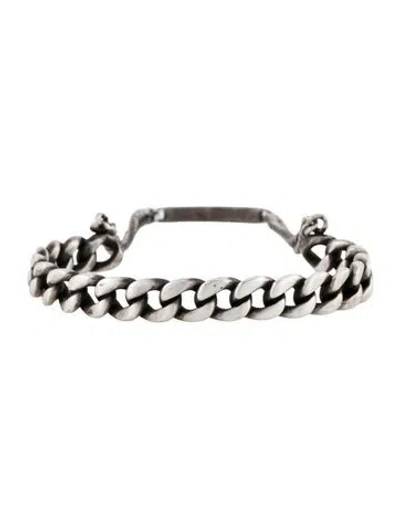 Pre-owned Saint Laurent Gourmette Cuff Bracelet, 7" In Multi