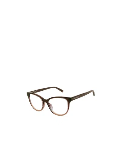 Saint Laurent Gradient-effect Square Glass Frames In Brown