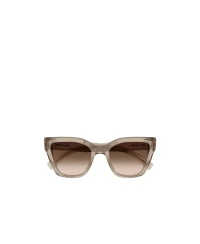 Saint Laurent Gradient Square-frame Sunglasses In Brown