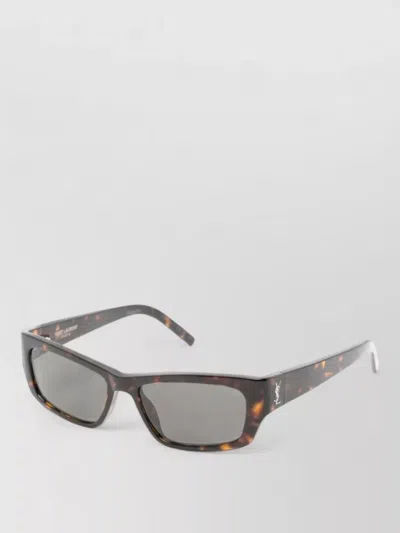 Saint Laurent Gradient Square Frame Tortoiseshell Pattern Sunglasses In Brown