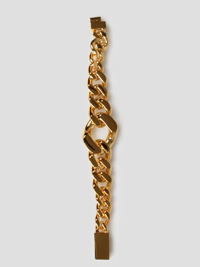 Saint Laurent Graduated Chain Bracelet In Gold