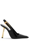 Saint Laurent Graham 110 Patent Leather Slingback Pumps In Black