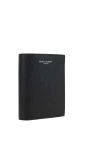Saint Laurent Logo Stamped Leather Bi-fold Cardholder In Black