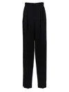 Saint Laurent Wool Wide-leg Trousers In Black