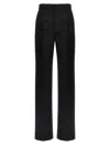 Saint Laurent Straight Leg Trousers With Back Pocket And Belt Loops