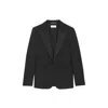 Saint Laurent Slim-fit Satin-trimmed Grain De Poudre Wool Tuxedo Jacket In Black