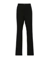 Saint Laurent Grain De Poudre Straight Leg Pants In Black