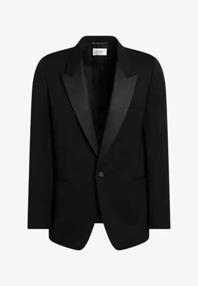 SAINT LAURENT GRAIN DE POUDRE TUXEDO BLAZER