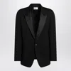 Saint Laurent Men's Grain De Poudre Tuxedo Jacket In Black