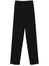 Saint Laurent Grain De Poudre Wool Wide-leg Pants In Black
