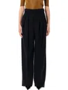 Saint Laurent Wide-leg Pants In Grain De Poudre