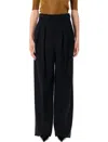 Saint Laurent Wide-leg Pants In Grain De Poudre