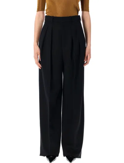 SAINT LAURENT SAINT LAURENT GRAIN DE POUDRE WIDE-LEG PANTS