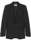 Saint Laurent Grain De Poudre Wool Single-breasted Blazer In Black