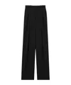 Saint Laurent Wide-leg Trousers In Grain De Poudre In Black