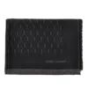 Saint Laurent Gram Motif Maxi Scarf In Black