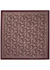 Saint Laurent Grand Carre Paisley-print Silk Scarf In Burgundy