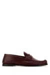 Saint Laurent Grape Leather Loafers In Brown