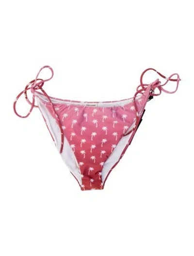 Pre-owned Saint Laurent Graphic Print Bottoms W/ Tags In Pink