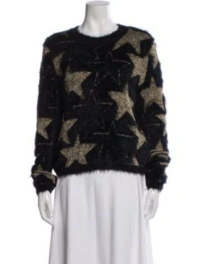 Pre-owned Saint Laurent Graphic Print Crew Neck Sweater In Multi