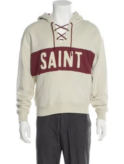 Pre-owned Saint Laurent Graphic Print Crew Neck Sweatshirt In Neutral