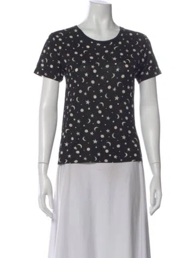 Pre-owned Saint Laurent Graphic Print Crew Neck T-shirt In Multi