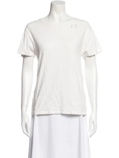 Pre-owned Saint Laurent Graphic Print Crew Neck T-shirt In White