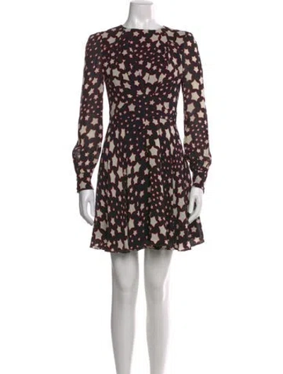 Pre-owned Saint Laurent Graphic Print Mini Dress