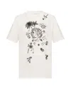 Saint Laurent Graphic Print T-shirt In White