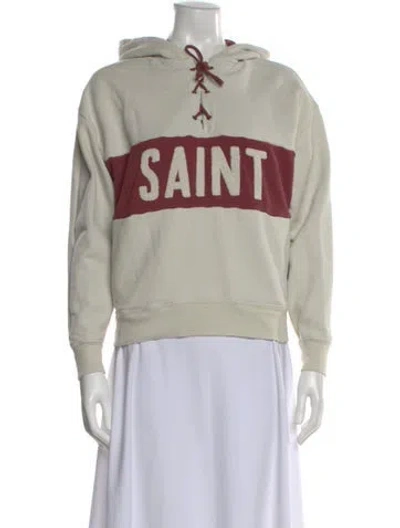 Pre-owned Saint Laurent Graphic Print V-neck Sweatshirt