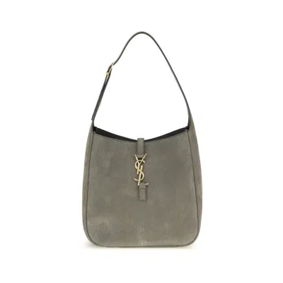 Saint Laurent Grey Le 5 A 7 Small Shoulder Bag