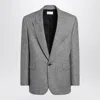 Saint Laurent Gray Jacket In Prince Of Wales Check In Gray