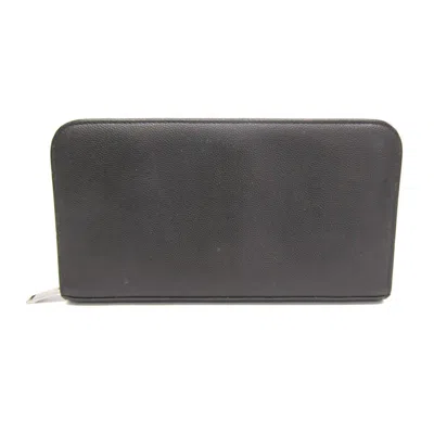 Pre-owned Saint Laurent Gray Leather Long Wallet (bi-fold) ()