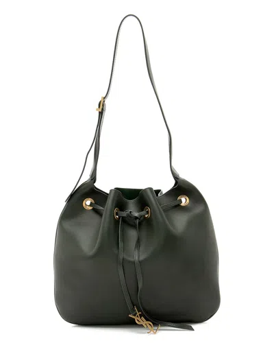 SAINT LAURENT SAINT LAURENT GREEN CALFSKIN PARIS VII MEDIUM HOBO (AUTHENTIC PRE-LOVED)