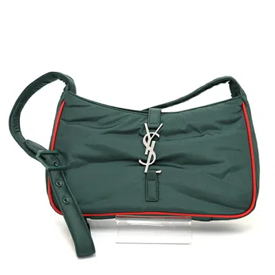 Pre-owned Saint Laurent Green Khaki Red Color Leather Shoulder Bag ()